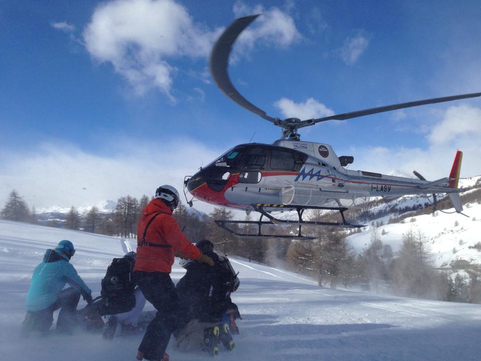 Heli skiing – no friends on a powder day!