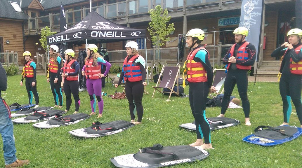 people wearing oneill wetsuits