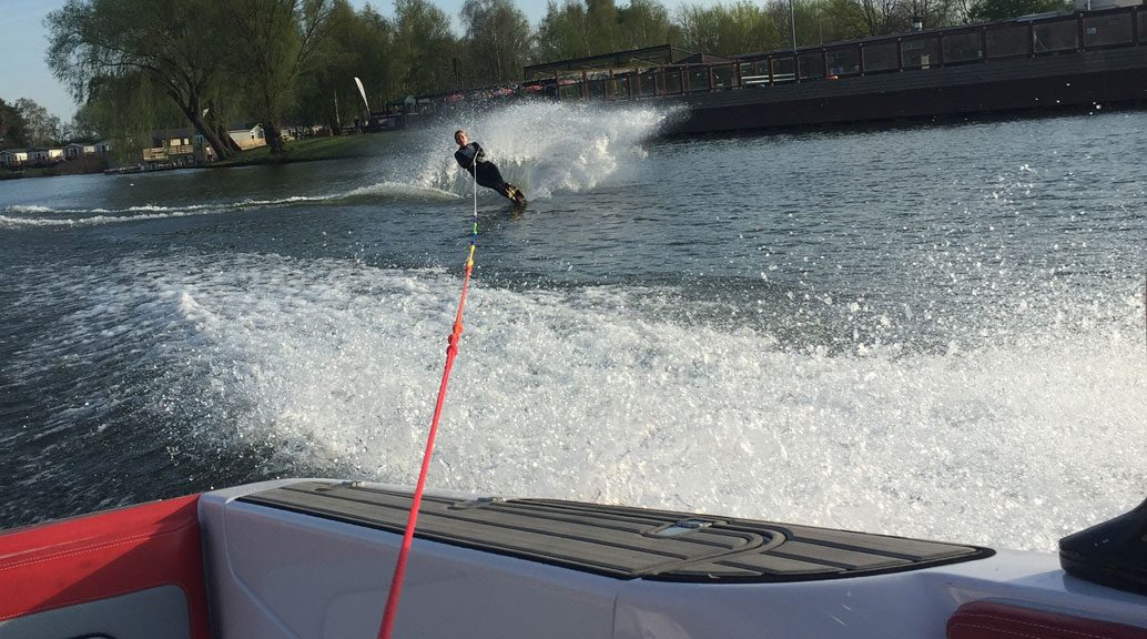 water skiing in a wetsuit