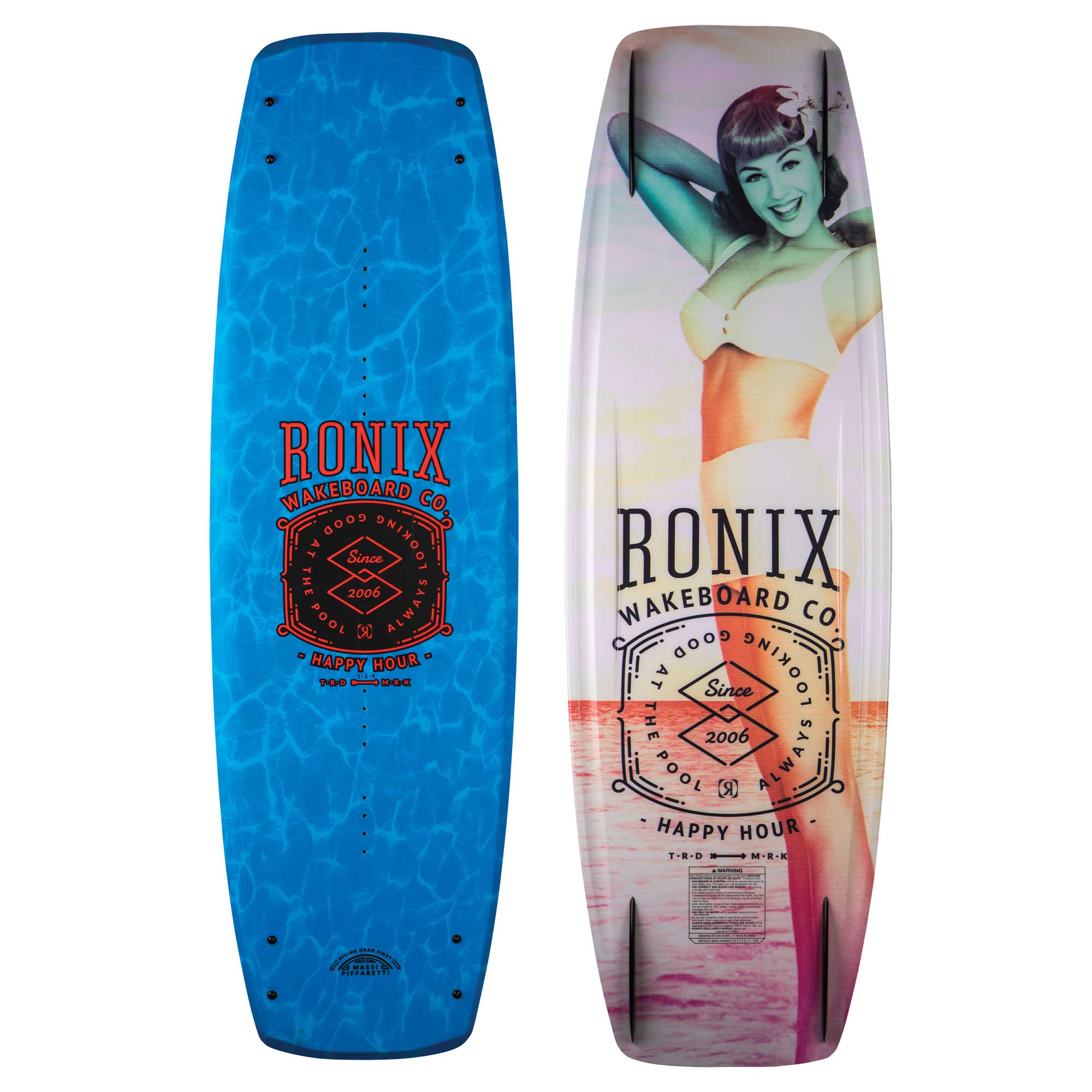 ronix happy hour Modello poolside blue wakeboard