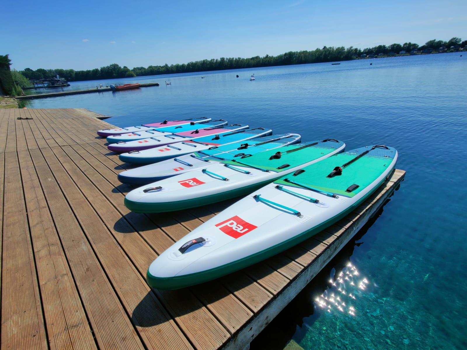 Red Paddle Co SUPs at watersports centre